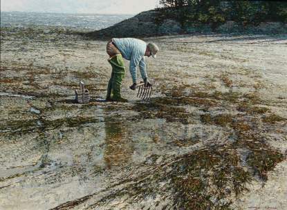 Photo of James O'Neil Painting, Clamming with Basil