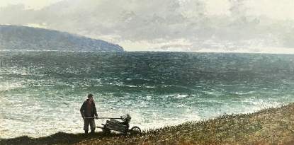 Photo of James O'Neil Painting, Gathering Rockweed