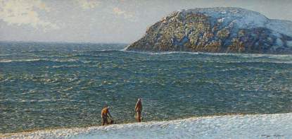 Photo of James O'Neil Painting, Winter Clammers